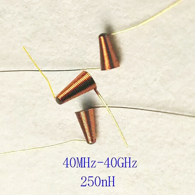 Hoogfrequente breedbandconische inductoren met hoge impedantie van 10 MHz tot 40 GHz