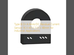 Type B of A 6mA/DC residuele stroomsensor 16 X 40 X 11,5 X 48 mm voor industriële toepassingen